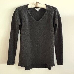 Velvet By Graham & Spencer Cashmere Sweater Heathered Charcoal